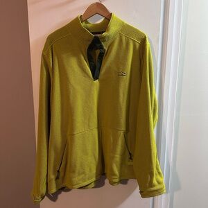 L.L. Bean Lime Green Textured Pullover